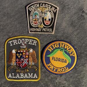 VTG Alabama, Florida, South Carolina Trooper Highway Patrol Patch Lot